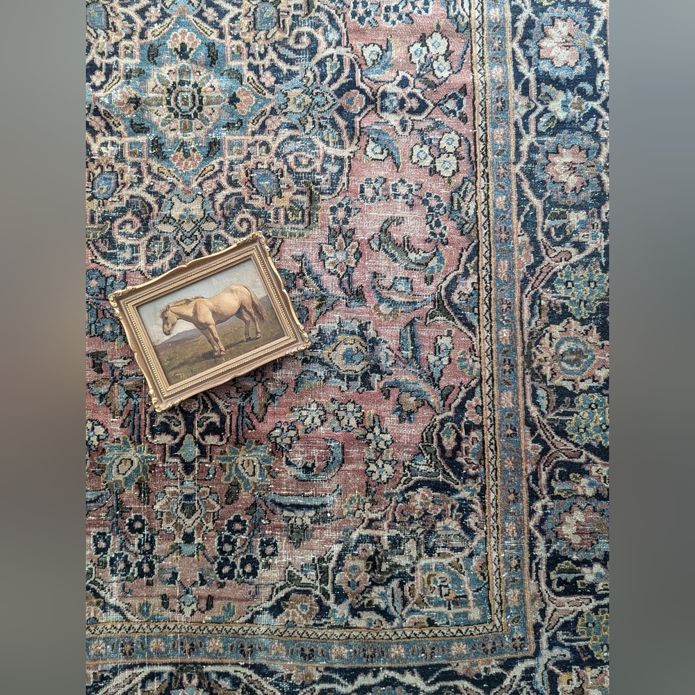 Vintage Turkish Wool Rug 4'x6' - Picture 7 of 8